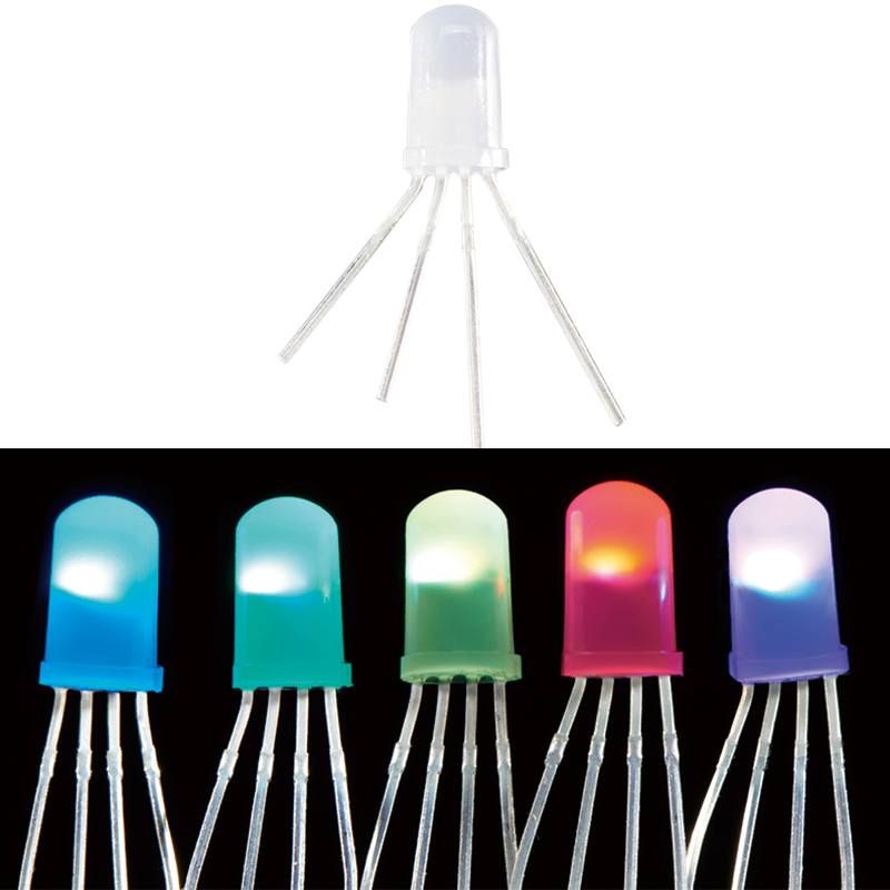 Neopixel Diffused 5mm/8mm Ultra Bright RGB LED Light Emitting Diodes - 5 PCS Neopixel Diffused 5mm/8mm Ultra Bright RGB LED Light Emitting Diodes - 5 PCS